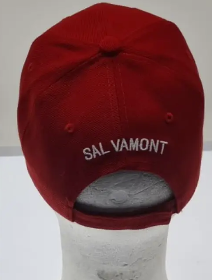 Red Adjustable Full Cap with Salvamont Inscription