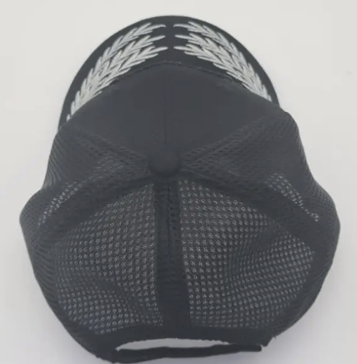 Black Mesh Police Cap with Chestor Emblem
