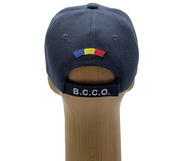 Navy Blue Adjustable Cap with POLITIA and BCCO Inscription
