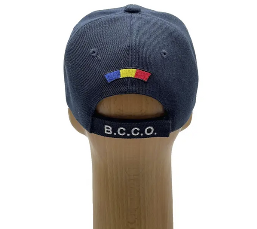 Navy Blue Adjustable Cap with POLITIA and BCCO Inscription
