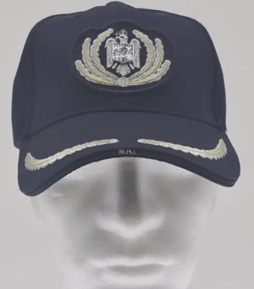 Navy Blue Officer Cap with Mesh Back