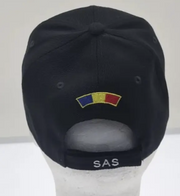 Black Negotiator Cap with POLITIA SAS Inscription
