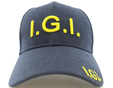 Navy Blue Adjustable Cap with Yellow IGI Inscription