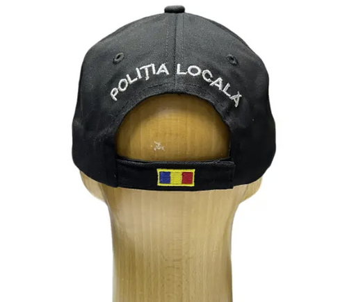 Black Adjustable Local Police Cap with Emblem
