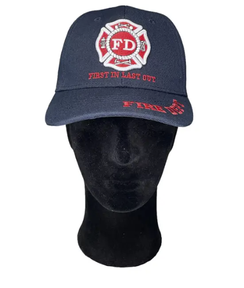 Navy Blue Fire Dept Adjustable Cap