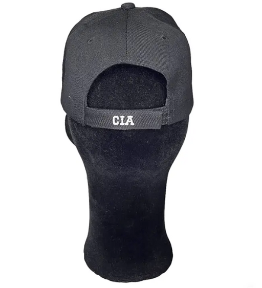 Black Adjustable Hat with White CIA Embroidery - MP1