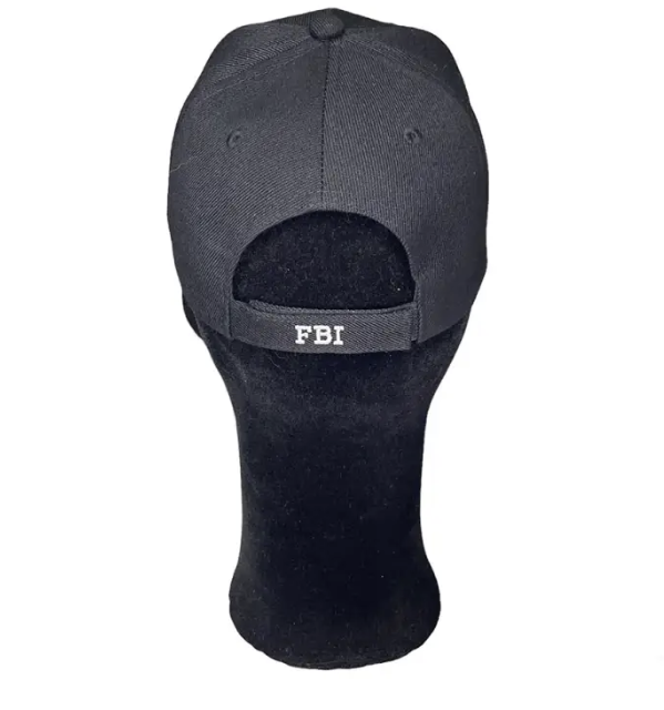 Black Adjustable FBI Cap with Tricolor Embroidery