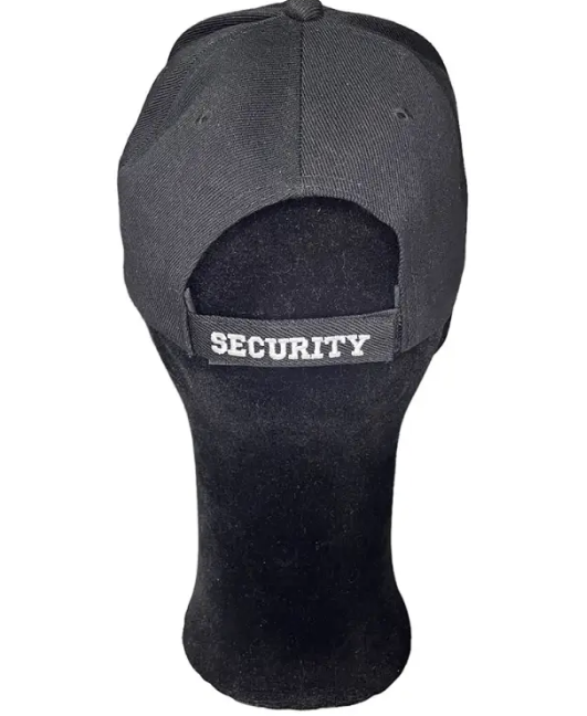 Black Security Cap with Adjustable Fit