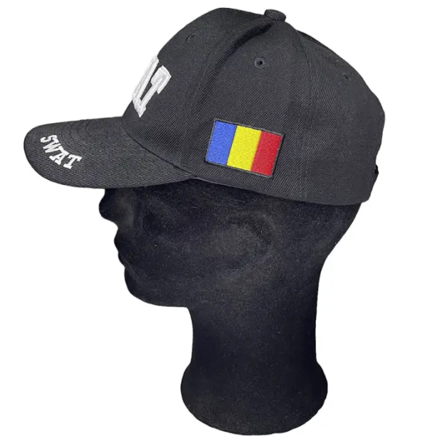 Black SWAT Cap with Tricolor Embroidery MP1
