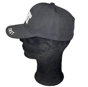 Black Adjustable SWAT Cap with White Embroidery