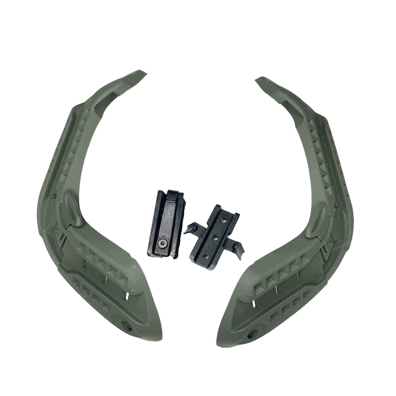 Tactical Helmet Mounting Set with RIS Rail in Khaki