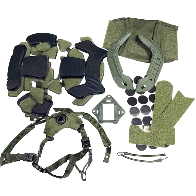 Kaki Helmet Interior and Exterior Complete Set