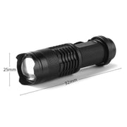 Telescopic Focus Flashlight 3W Red Light (No Battery)