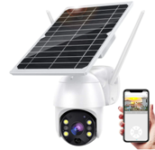 Solar-Powered Surveillance Camera with 18000mAh