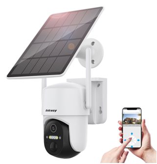 Solar-Powered Surveillance Camera with Alarm System and 4G Connectivity