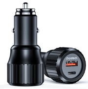 Dual USB-C Fast Car Charger 63W with USB-A Port