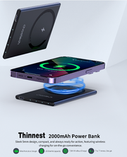 Slim Wireless Charging External Battery 2000mAh
