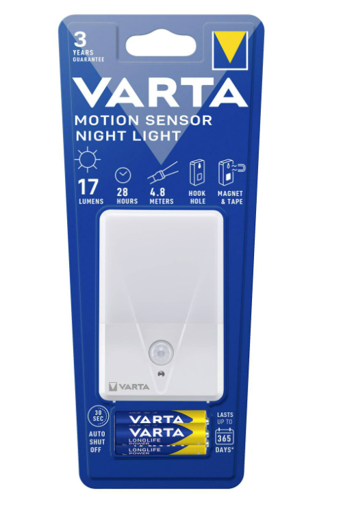 Varta 16624101421 Night Light with Motion Sensor LED