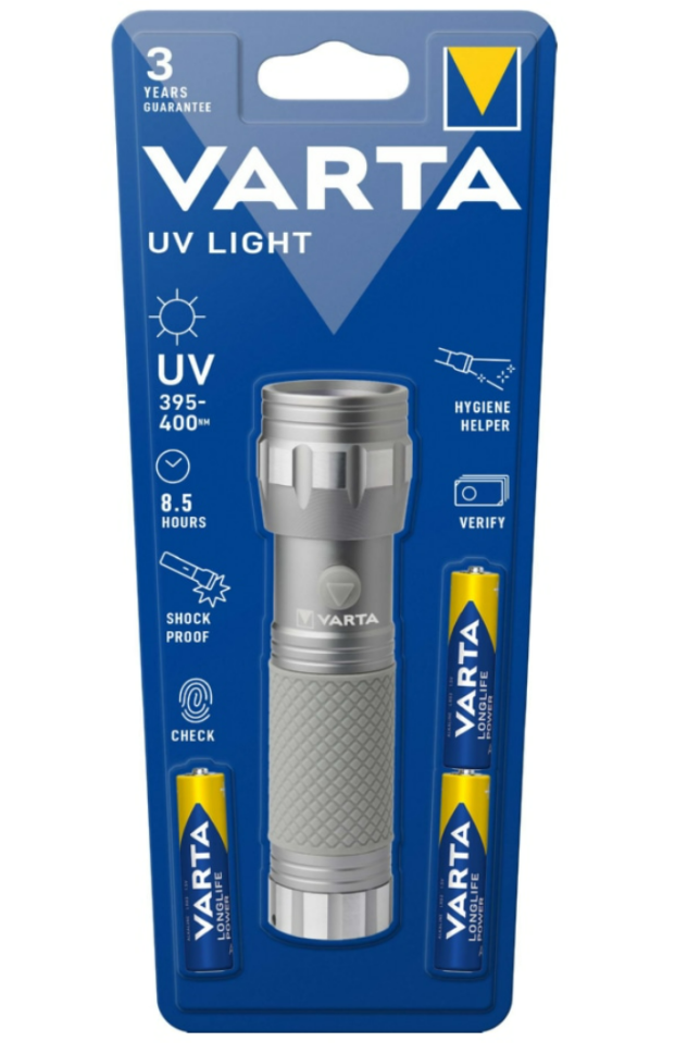 VARTA UV Light Flashlight with 3AAA Batteries