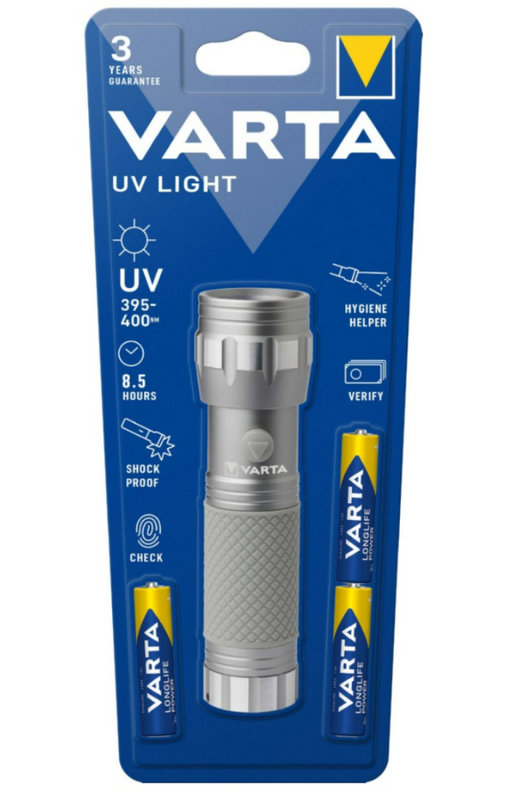 VARTA UV Light Flashlight with 3AAA Batteries