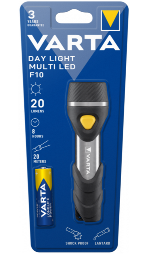 Varta Day Light Multi F10 LED Flashlight 1AA