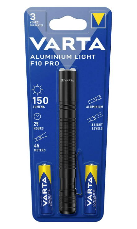 Varta Aluminium Light F10 Pro LED Flashlight