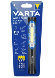 Varta 17647101421 Work Flex Pocket Light LED Penlight