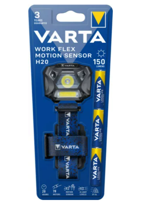 Varta Work Flex MotionSensor H20 LED Headlamp
