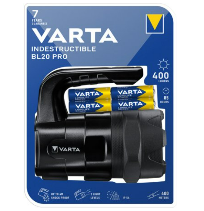 VARTA BL20 Pro LED Flashlight with 6AA Batteries