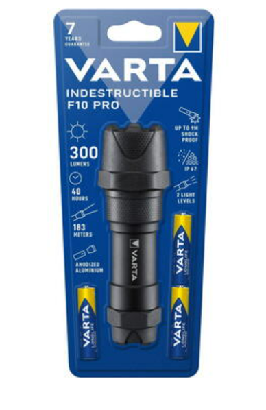 Varta Indestructible F10 Pro LED Flashlight 6 Watt