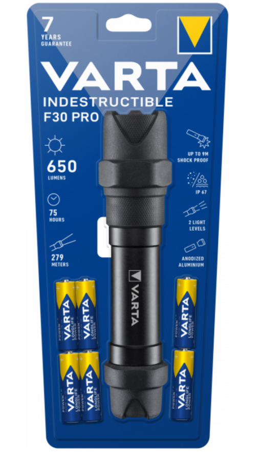 Varta Indestructible F30 PRO 6W LED Flashlight