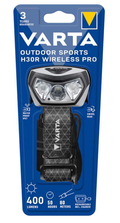 Varta H30R LED Headlamp Wireless Rechargeable
