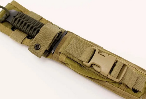 Strider Knives D9 Fixed Blade Knife with Tiger Stripe Finish and Paracord Handle
