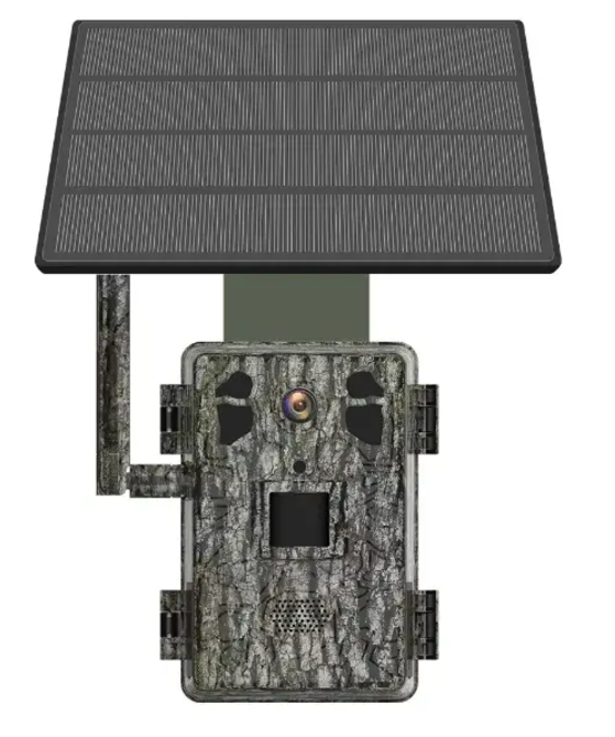 Camouflage Outdoor Camera with Solar Panel