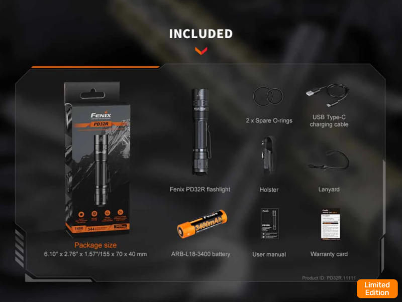 Rechargeable Flashlight Fenix PD32R
