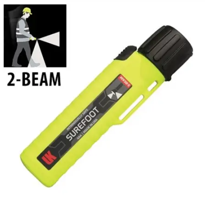 Underwater Kinetics 4AA SureFoot eLED Dual Beam Flashlight Yellow