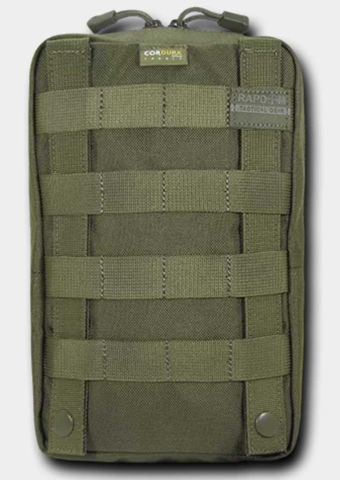 Vertical Utility Pouch 6x10 Olive