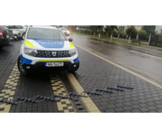 Expandable Road Barricade with Spikes 4m