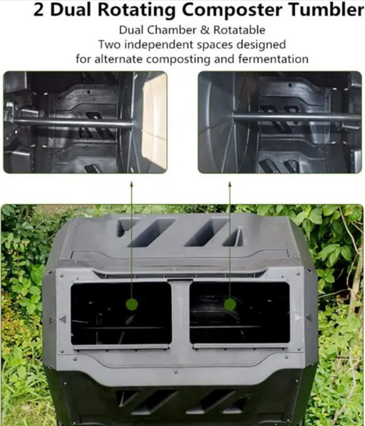 Garden Compost Bin Black 160L