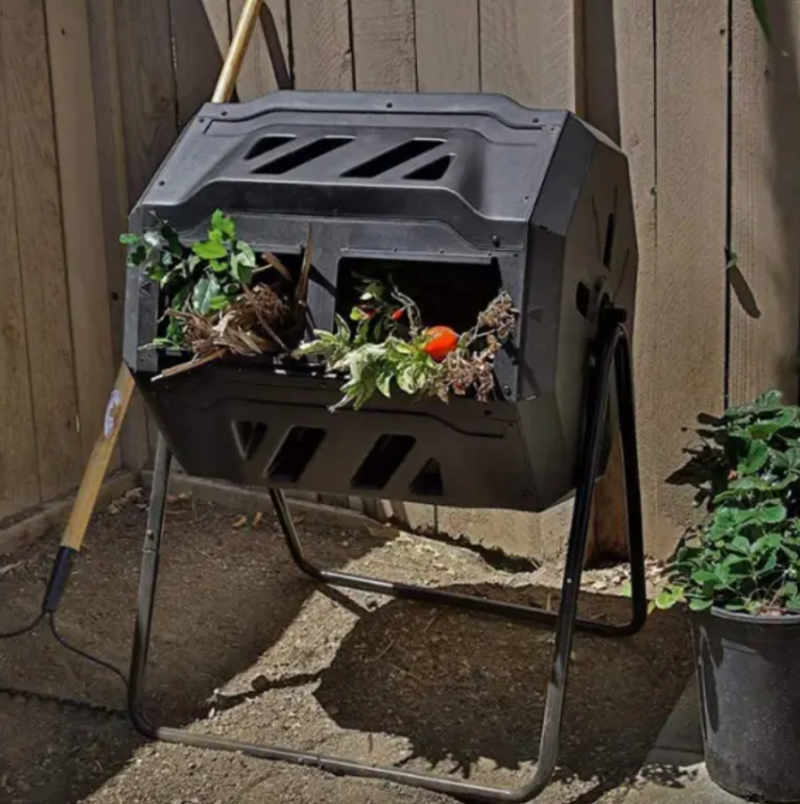 Garden Compost Bin Black 160L