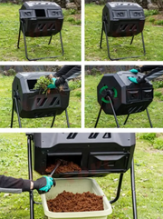 Garden Compost Bin Black 160L
