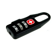 Swiss Aluminum Combination Lock Black